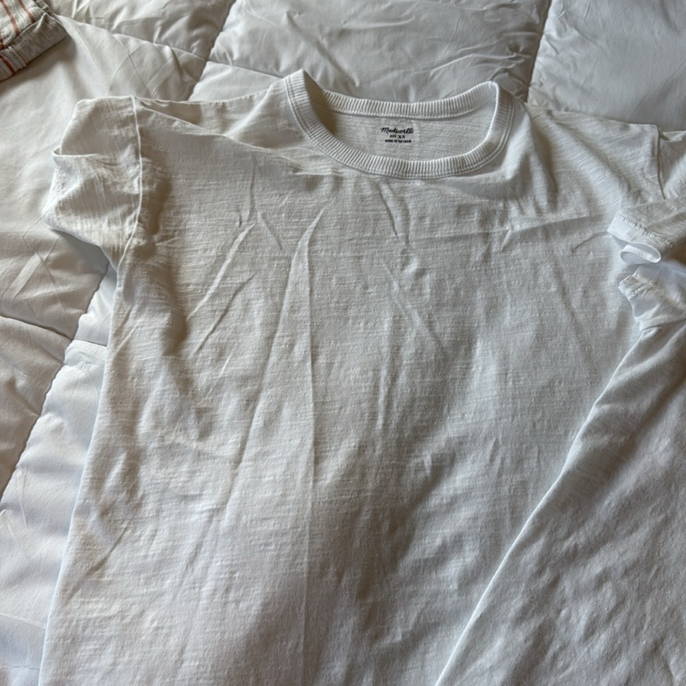 Madewell White V-Neck T-Shirt and crew neck XS - Picture 4 of 6
